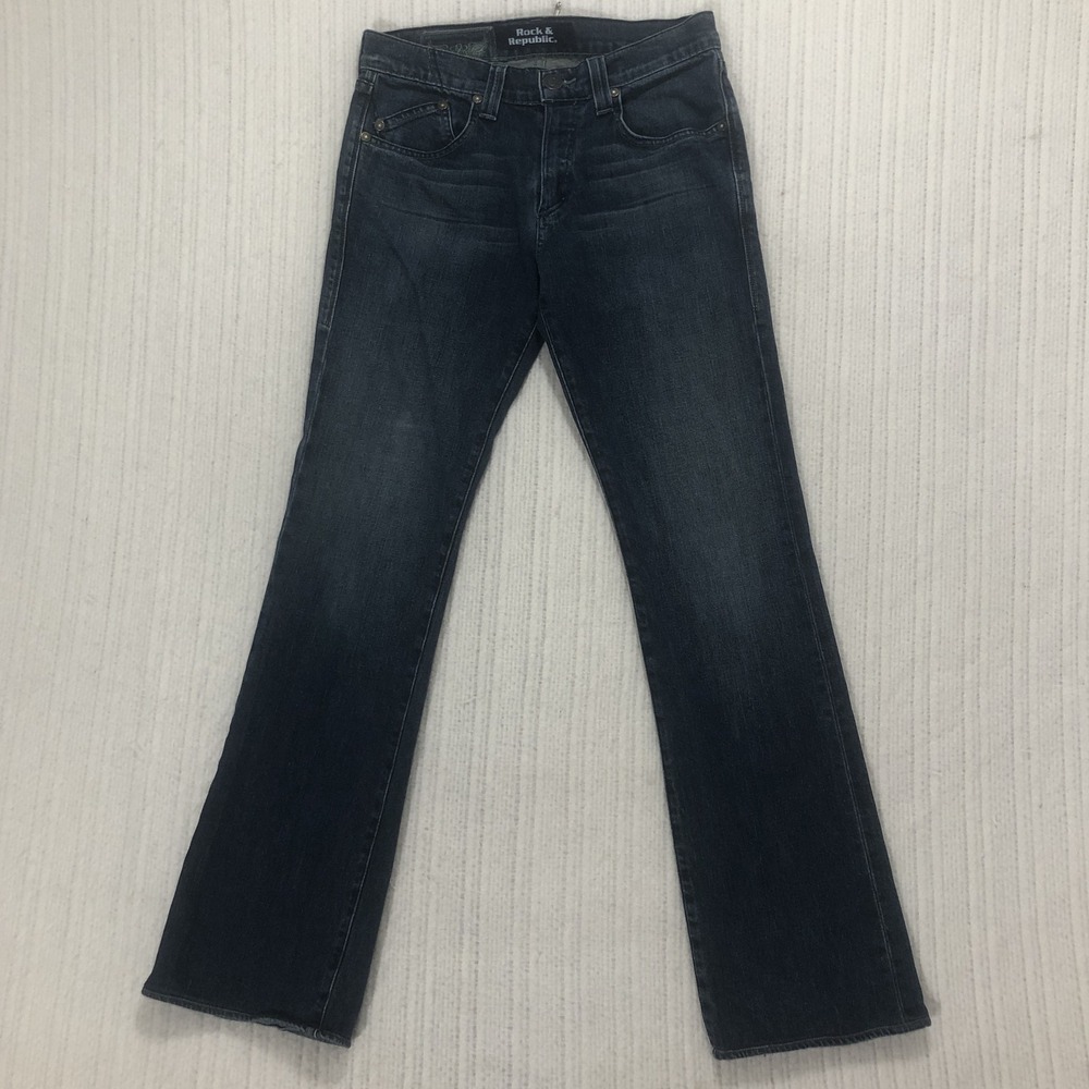 Rock & Republic Jeans Womens Size 31 Bootcut Dark Wash Denim‎